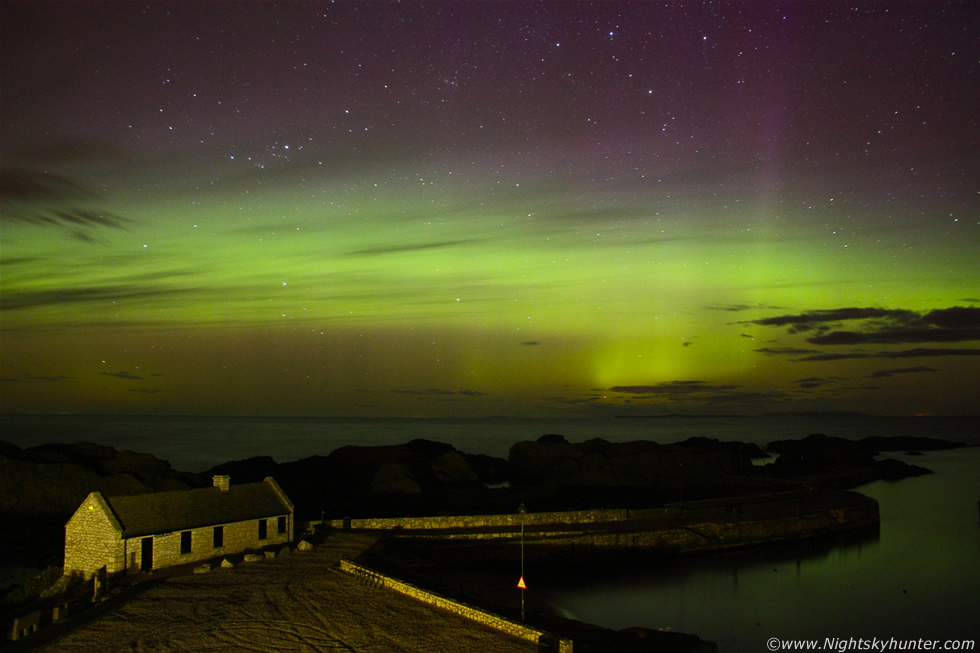 Aurora Display, Giants Causeway & Ballintoy Harbour