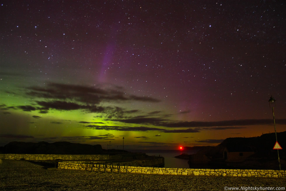 Aurora Borealis, Giants Causeway, Ballintoy Harbour