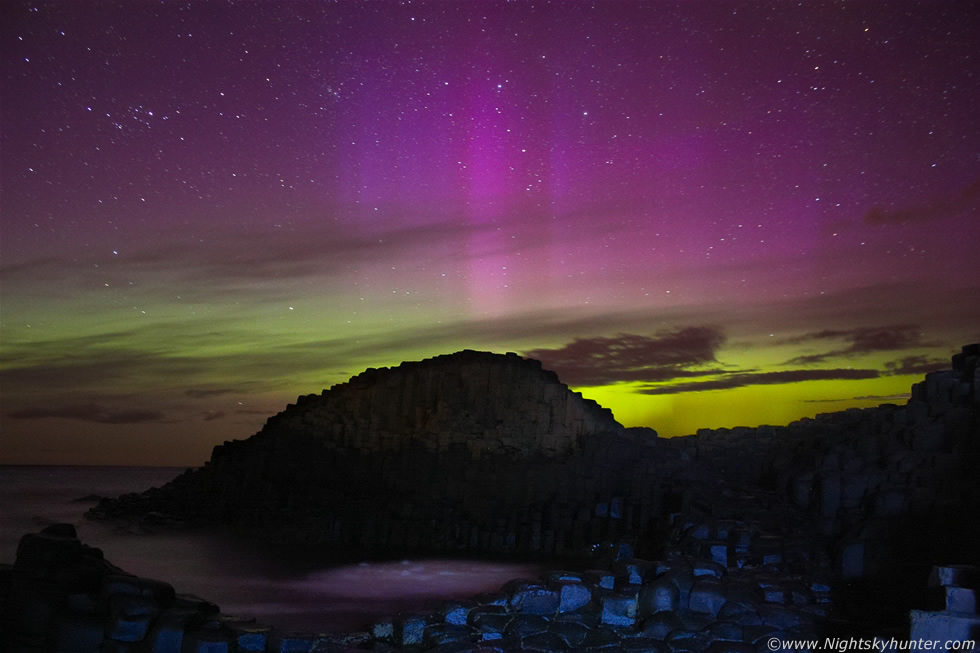 Aurora Display, Giant's Causeway & Ballintoy Harbour