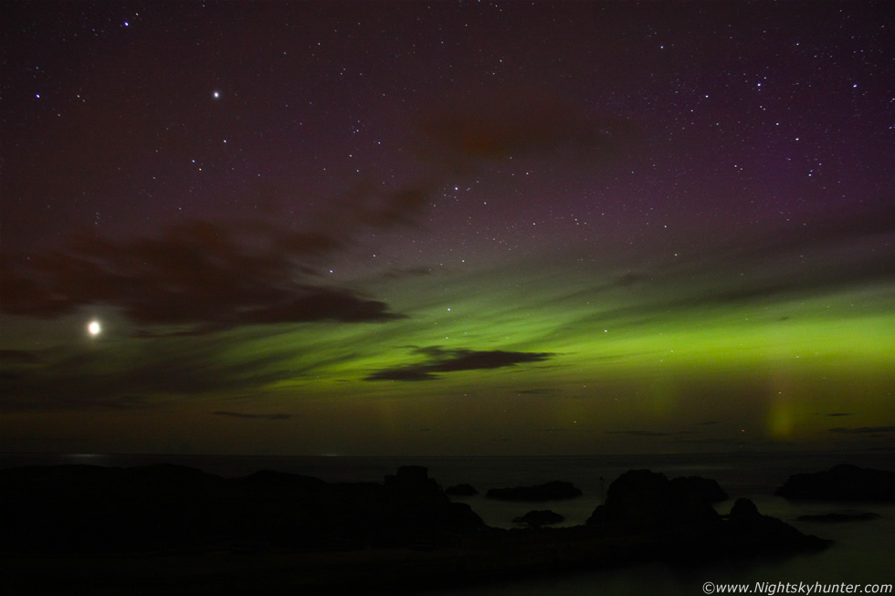 Aurora Display, Giants Causeway & Ballintoy Harbour