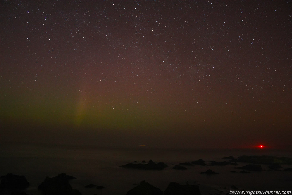 Ballintoy/White Park Bay Beach Aurora Display - March 27th 2012