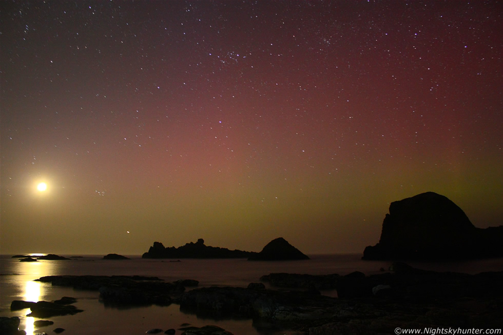 Ballintoy/White Park Bay Beach Aurora Display - March 27th 2012