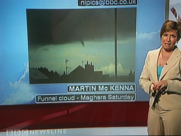 Maghera Funnel Cloud On BBC Newsline